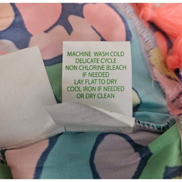 Women's Lilly Pulitzer Brinley Neon Crop Tank Top Gypsy Jungle Tassels 8 - Picture 11 of 13